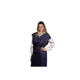 Avental Descartável sem Manga com Viés e Cinto Acoplado Azul PP 30Gr Crown Name